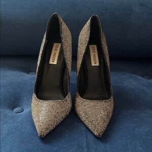 Steve Madden rhinestone Silver Heels